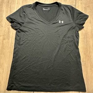 Under Armour Women's Black V-Neck Short Sleeve Athletic Tee